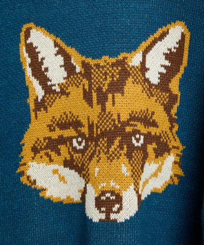 動物提花寬鬆針織衫