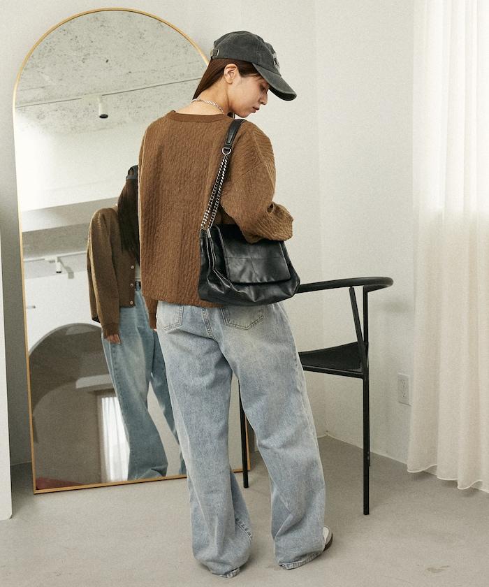 亮片透視提花針織開衫