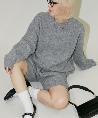 針織上衣短褲套裝