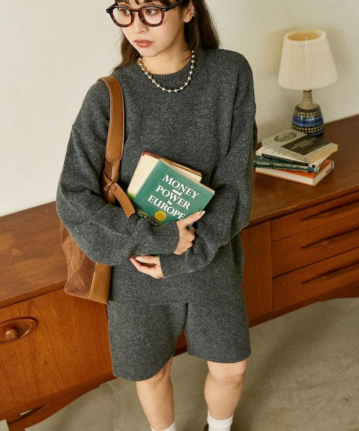 針織上衣短褲套裝