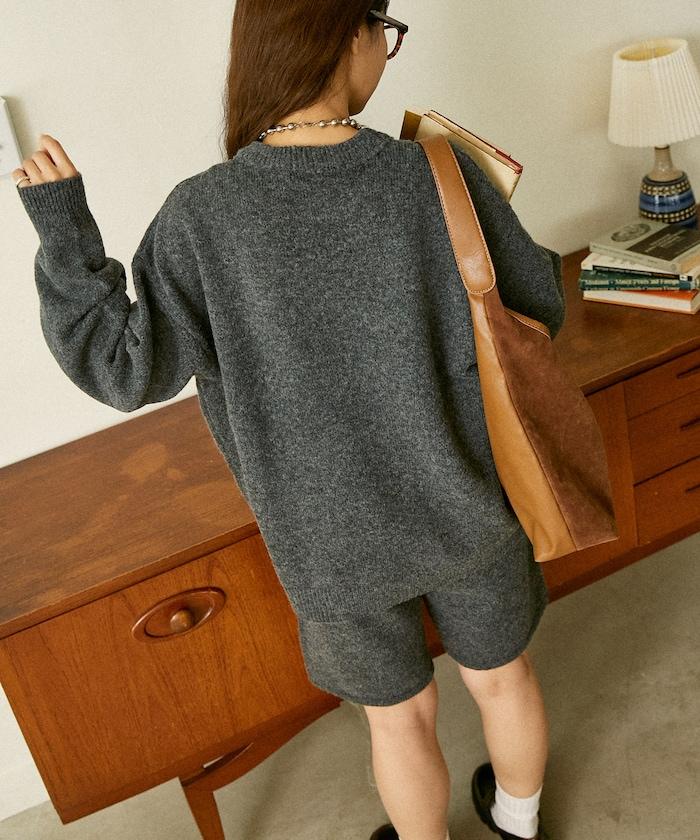 針織上衣短褲套裝