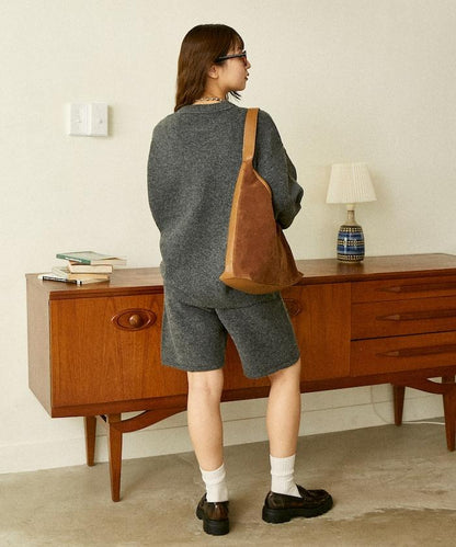 針織上衣短褲套裝