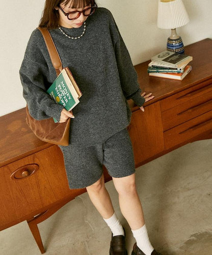 針織上衣短褲套裝