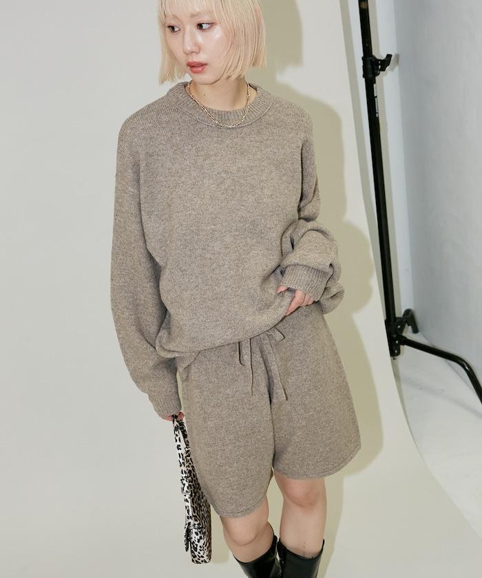 針織上衣短褲套裝