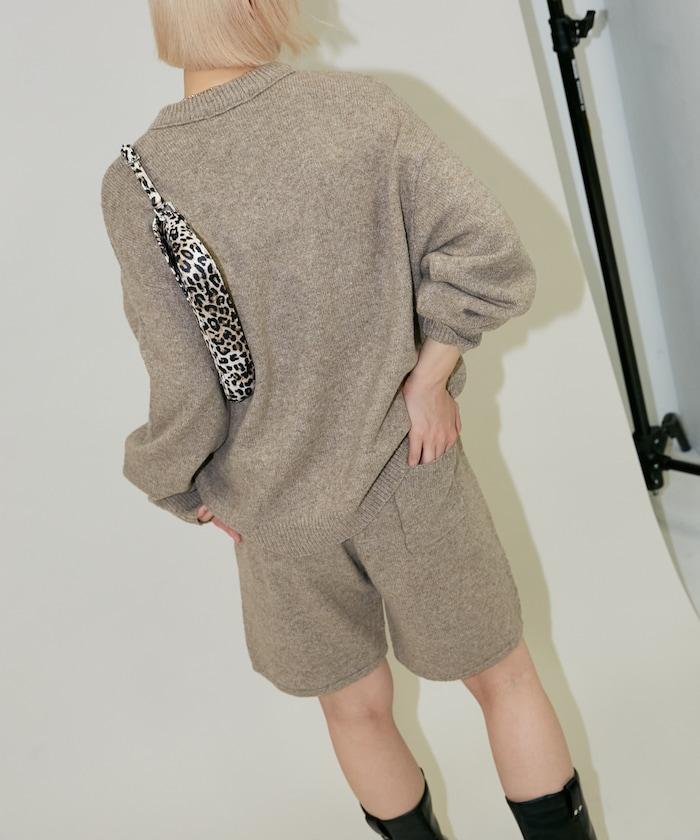 針織上衣短褲套裝