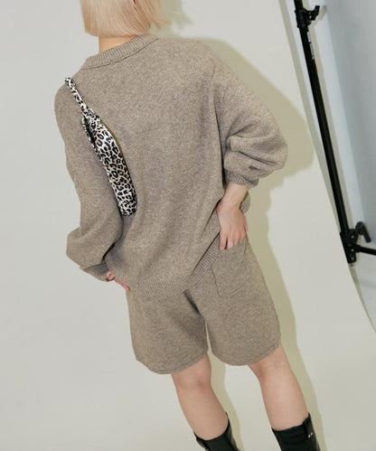針織上衣短褲套裝