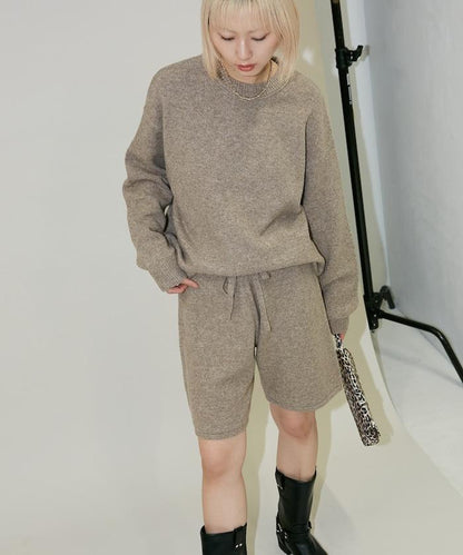 針織上衣短褲套裝