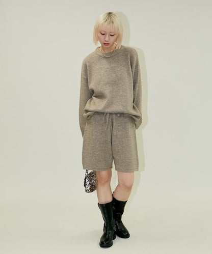 針織上衣短褲套裝