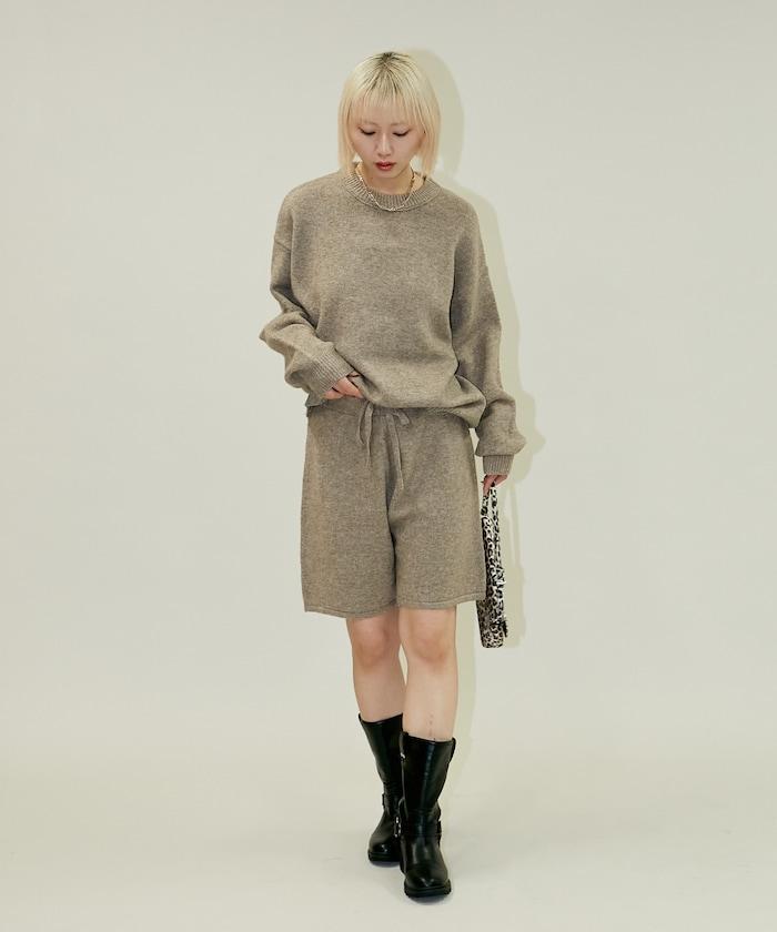 針織上衣短褲套裝