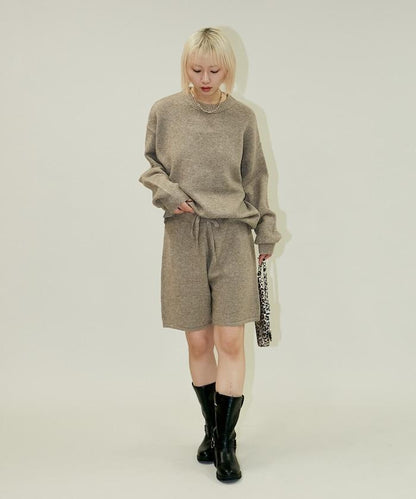 針織上衣短褲套裝