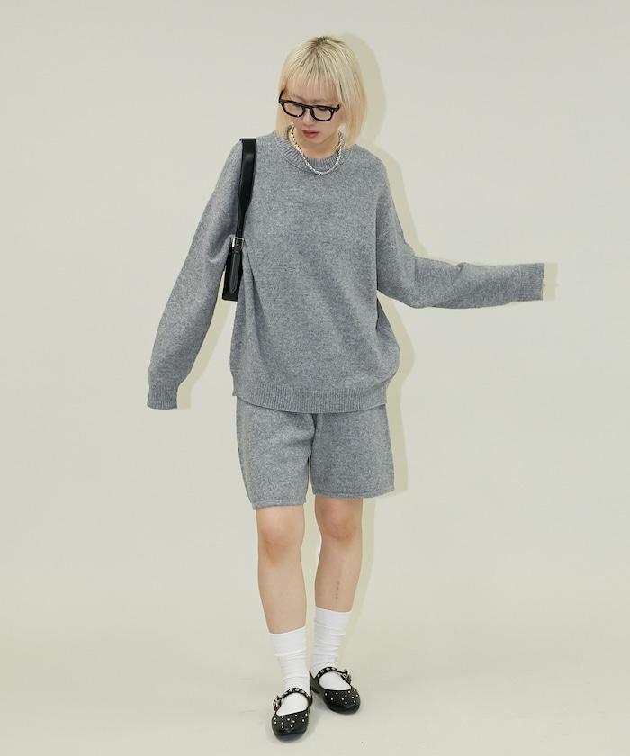 針織上衣短褲套裝