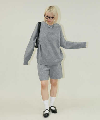 針織上衣短褲套裝