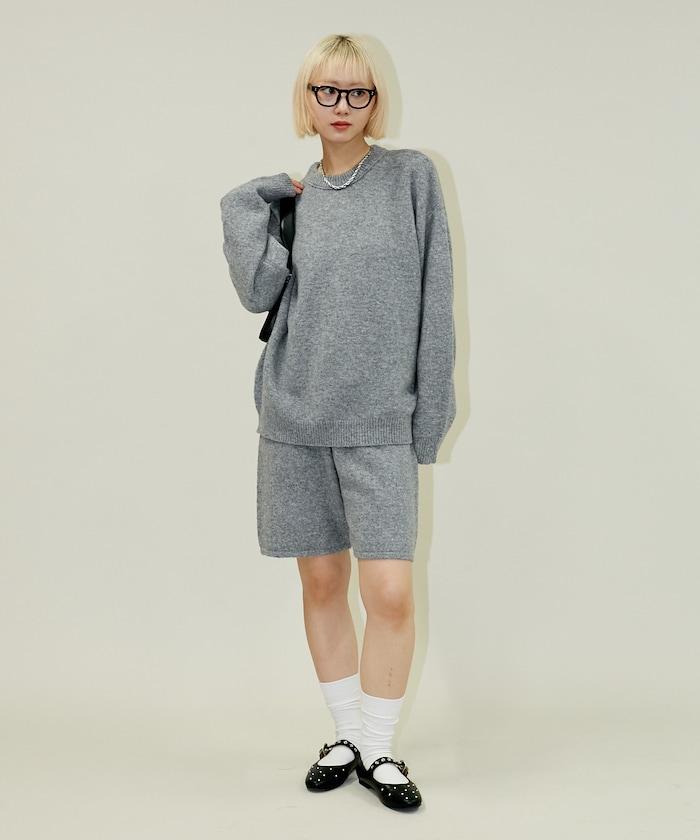 針織上衣短褲套裝