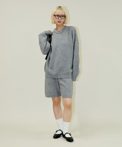 針織上衣短褲套裝