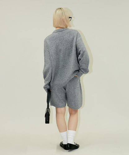 針織上衣短褲套裝