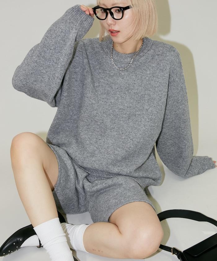 針織上衣短褲套裝