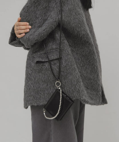 帶球形手柄單肩錢包