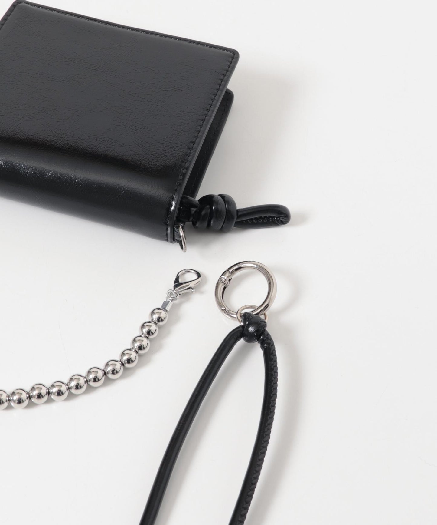 帶球形手柄單肩錢包