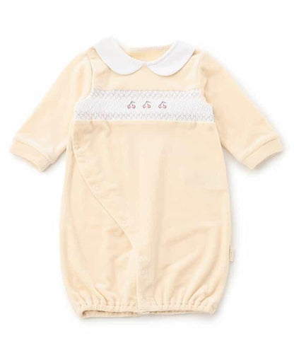 煙燻刺繡天鵝絨兩用連體衣