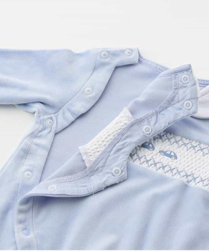 煙燻刺繡天鵝絨兩用連體衣