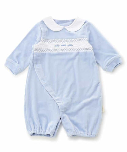 煙燻刺繡天鵝絨兩用連體衣