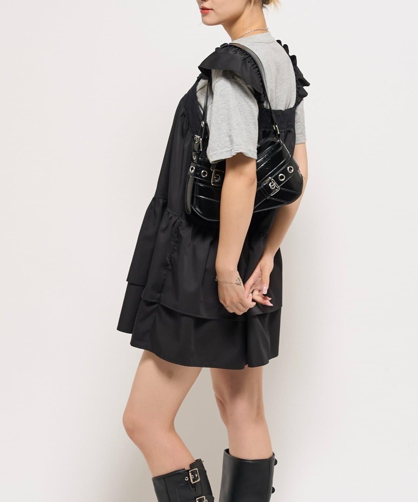 層次設計迷你連衣裙