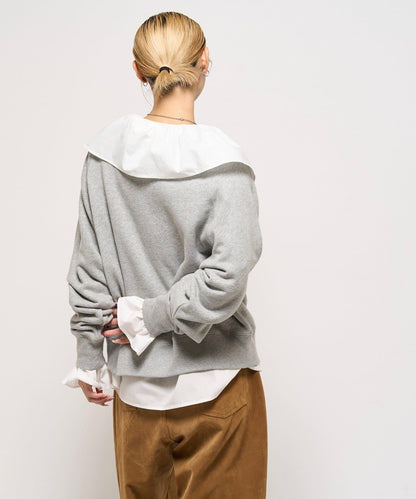 【WHO'S WHO gallery】大翻領荷葉邊襯衫