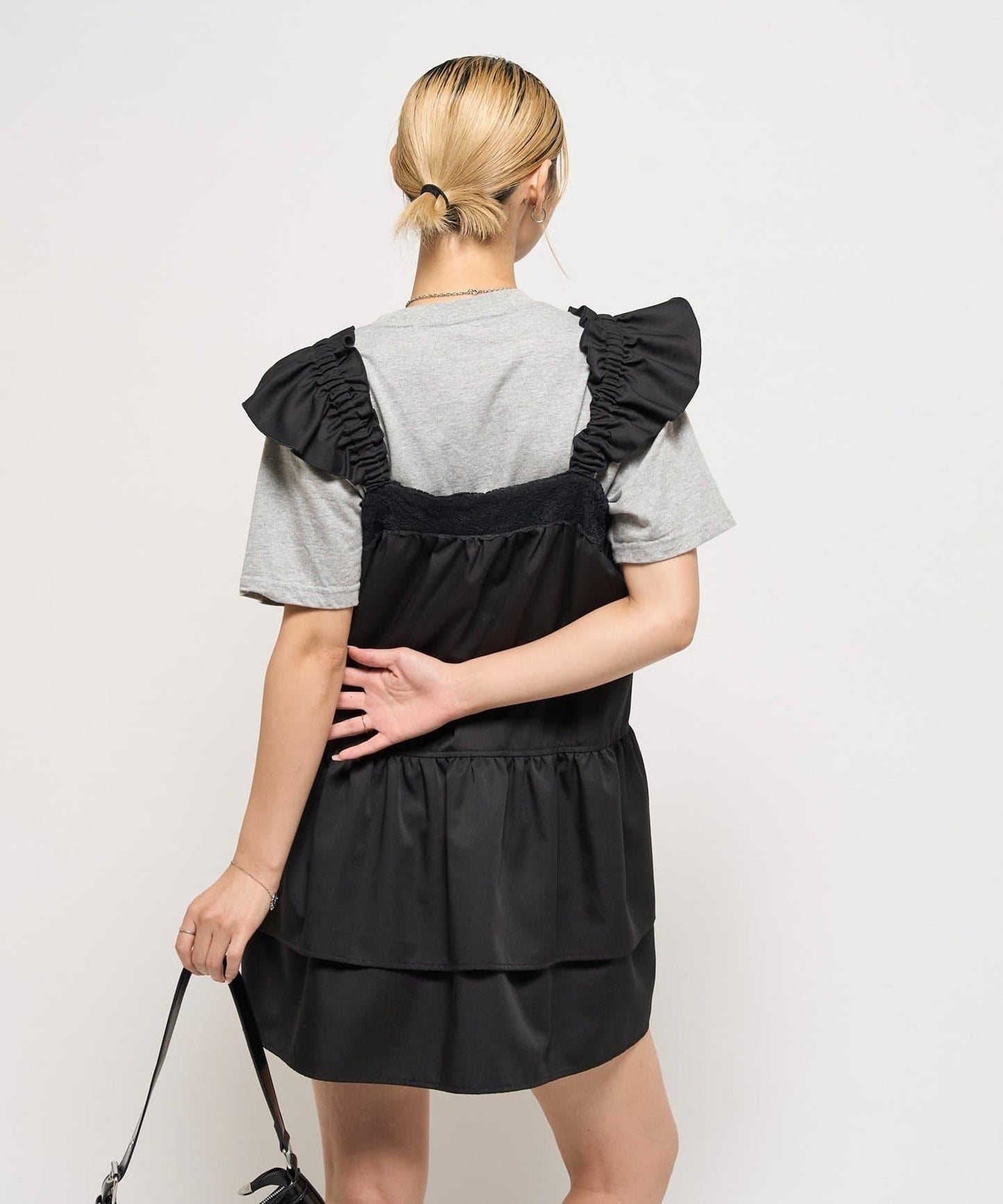 層次設計迷你連衣裙