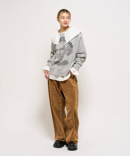 【WHO'S WHO gallery】大翻領荷葉邊襯衫