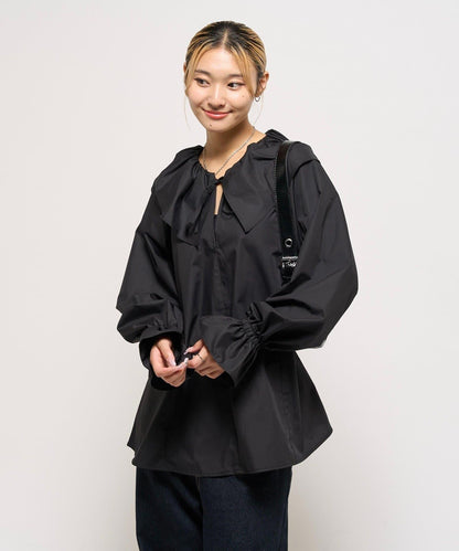 【WHO'S WHO gallery】大翻領荷葉邊襯衫