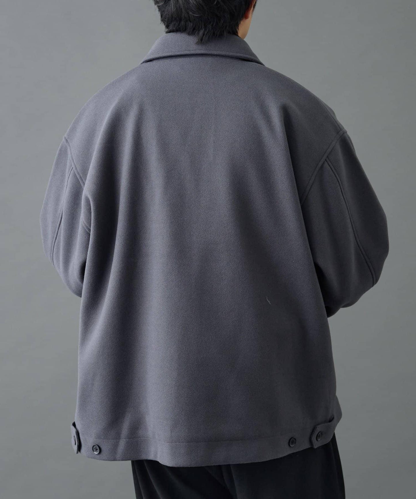 羊毛呢拉鍊夾克