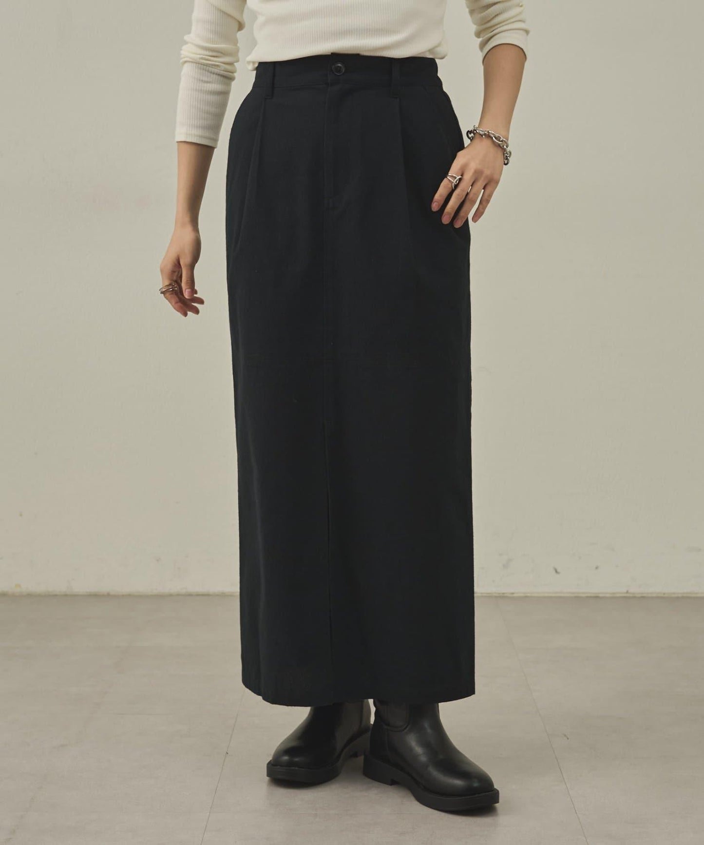 【paradigm】冬季亞麻I型裙