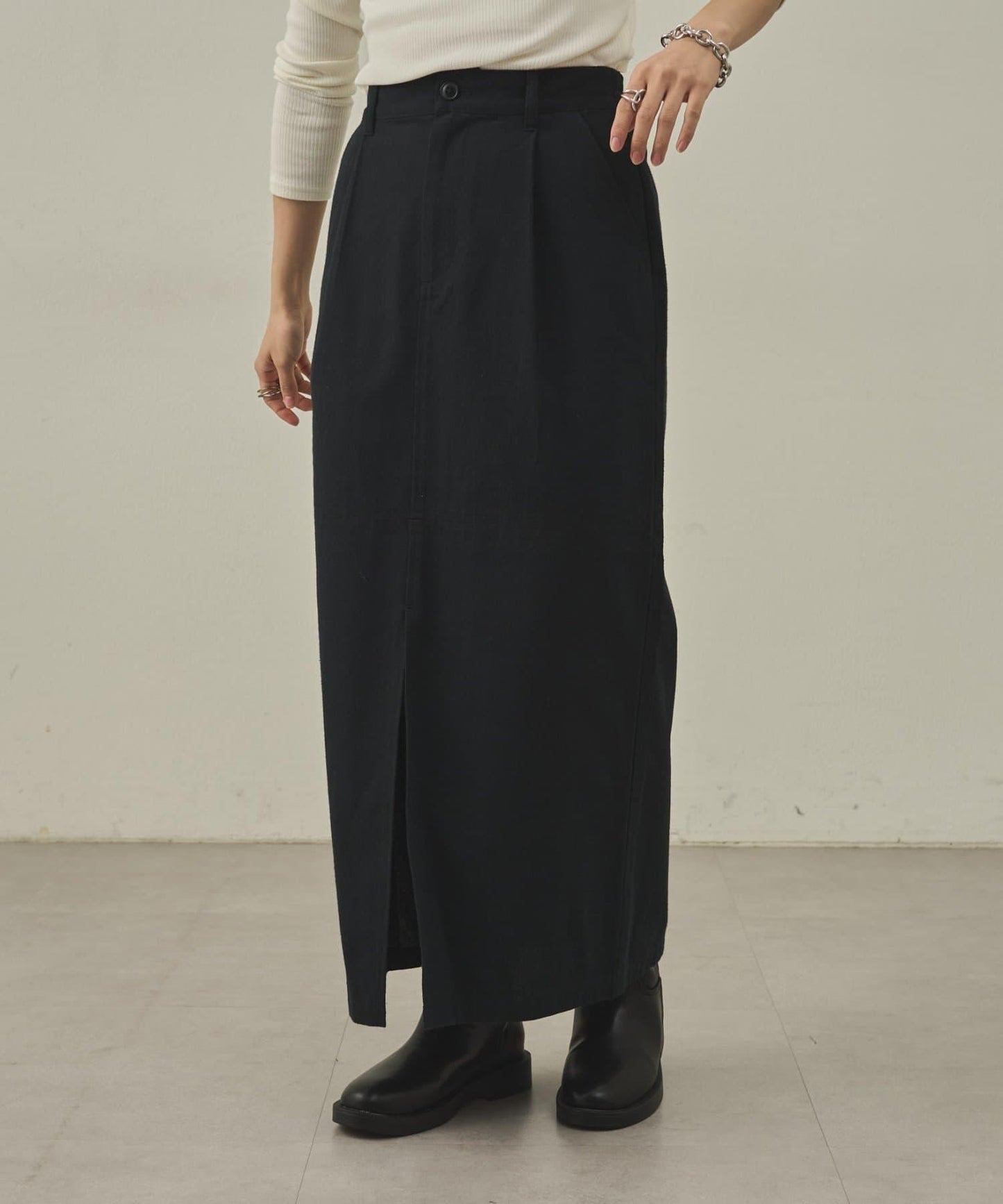 【paradigm】冬季亞麻I型裙