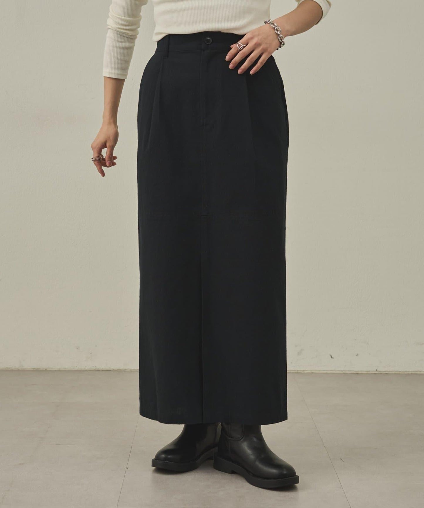 【paradigm】冬季亞麻I型裙