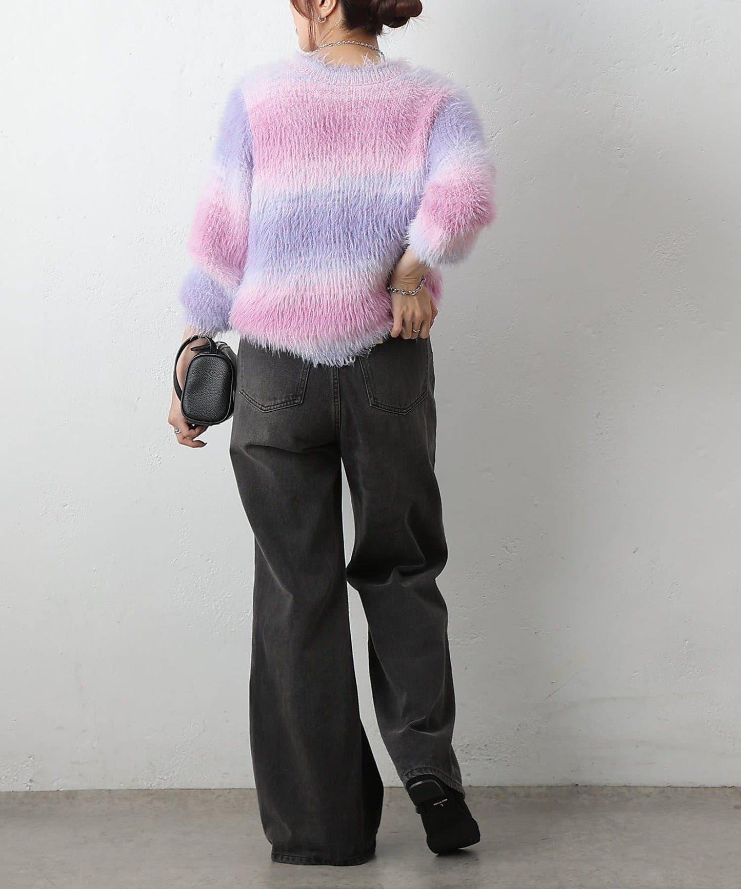 漸變羽毛針織衫