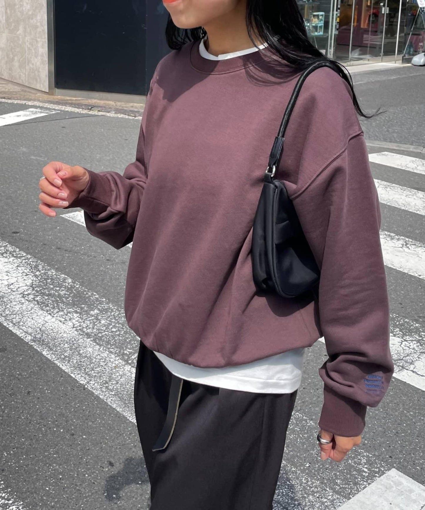 【LEI企畫/】衛衣袖部刺繡套頭衫