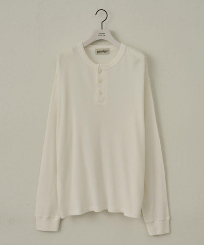 【paradigm】燃氣烤華夫格亨利領長袖T恤