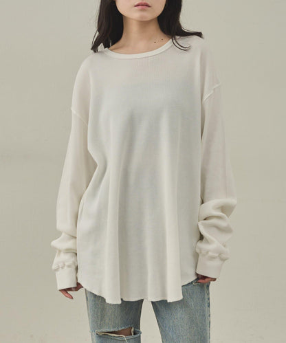 【paradigm】燃氣烤華夫格圓領長袖T恤