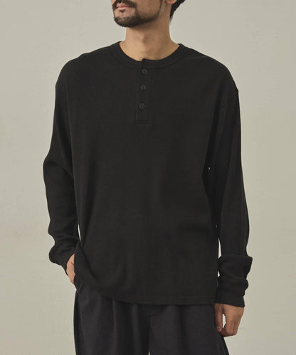 【paradigm】燃氣烤華夫格亨利領長袖T恤