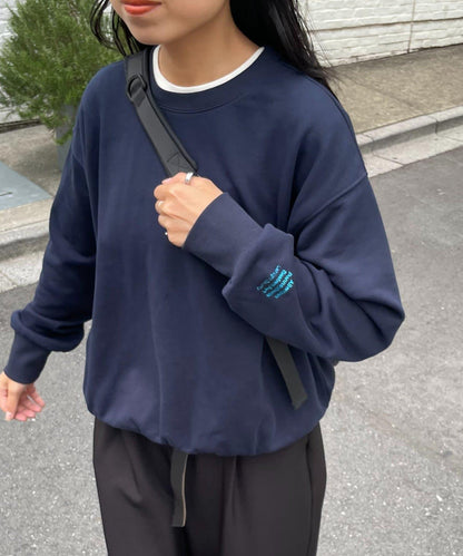 【LEI企畫/】衛衣袖部刺繡套頭衫