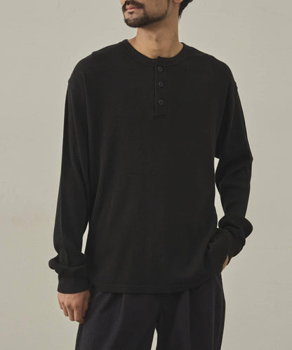 【paradigm】燃氣烤華夫格亨利領長袖T恤