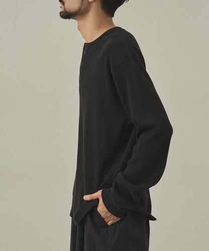 【paradigm】燃氣烤華夫格亨利領長袖T恤