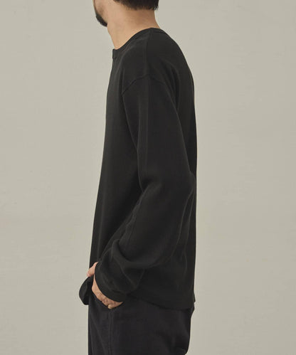 【paradigm】燃氣烤華夫格亨利領長袖T恤