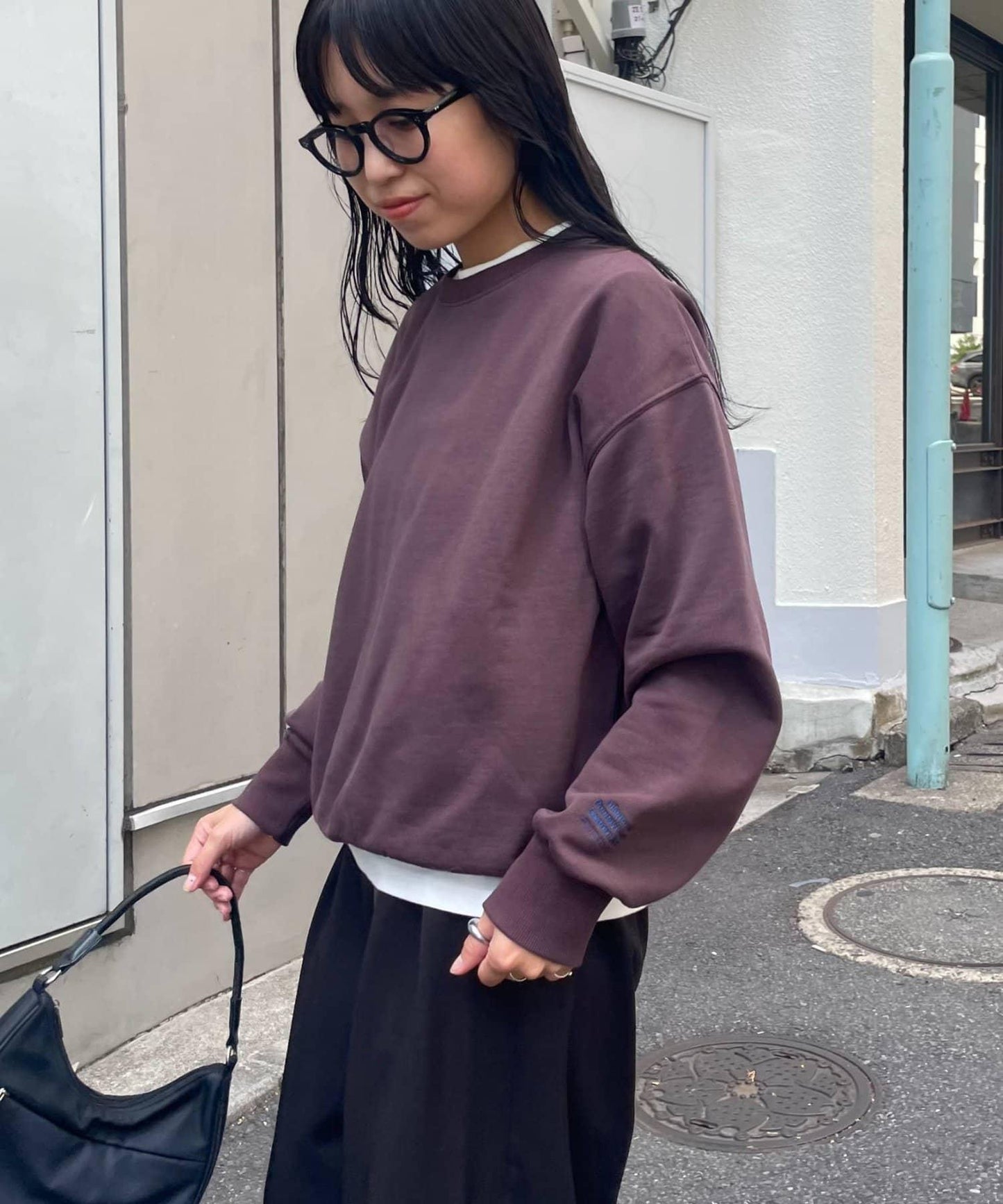 【LEI企畫/】衛衣袖部刺繡套頭衫