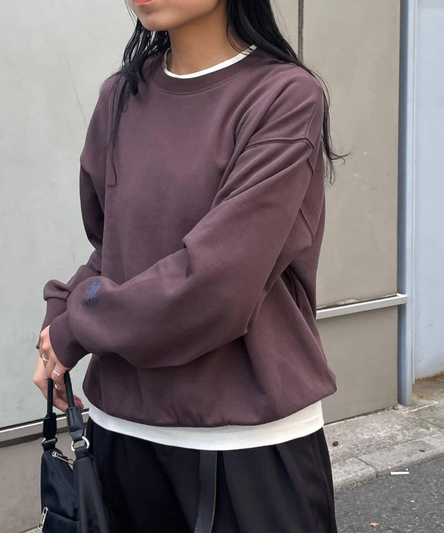【LEI企畫/】衛衣袖部刺繡套頭衫