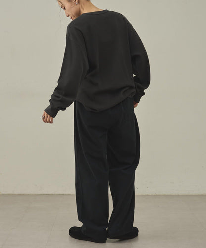 【paradigm】燃氣烤華夫格亨利領長袖T恤