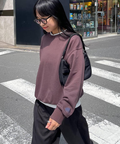 【LEI企畫/】衛衣袖部刺繡套頭衫