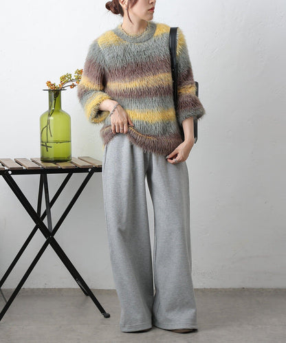 漸變羽毛針織衫