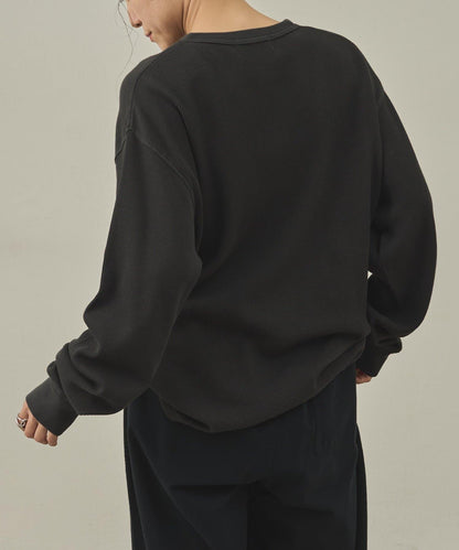 【paradigm】燃氣烤華夫格亨利領長袖T恤