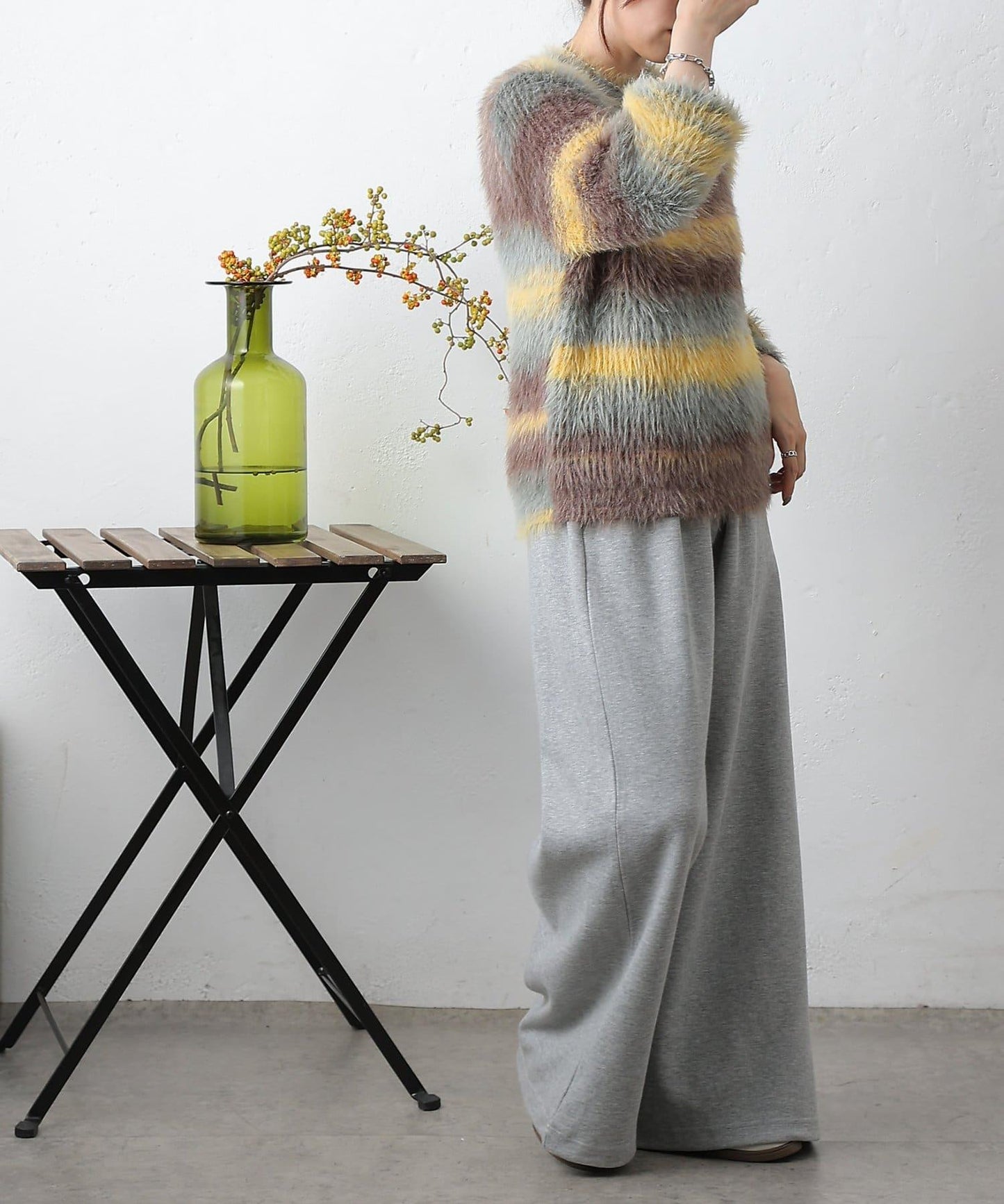 漸變羽毛針織衫